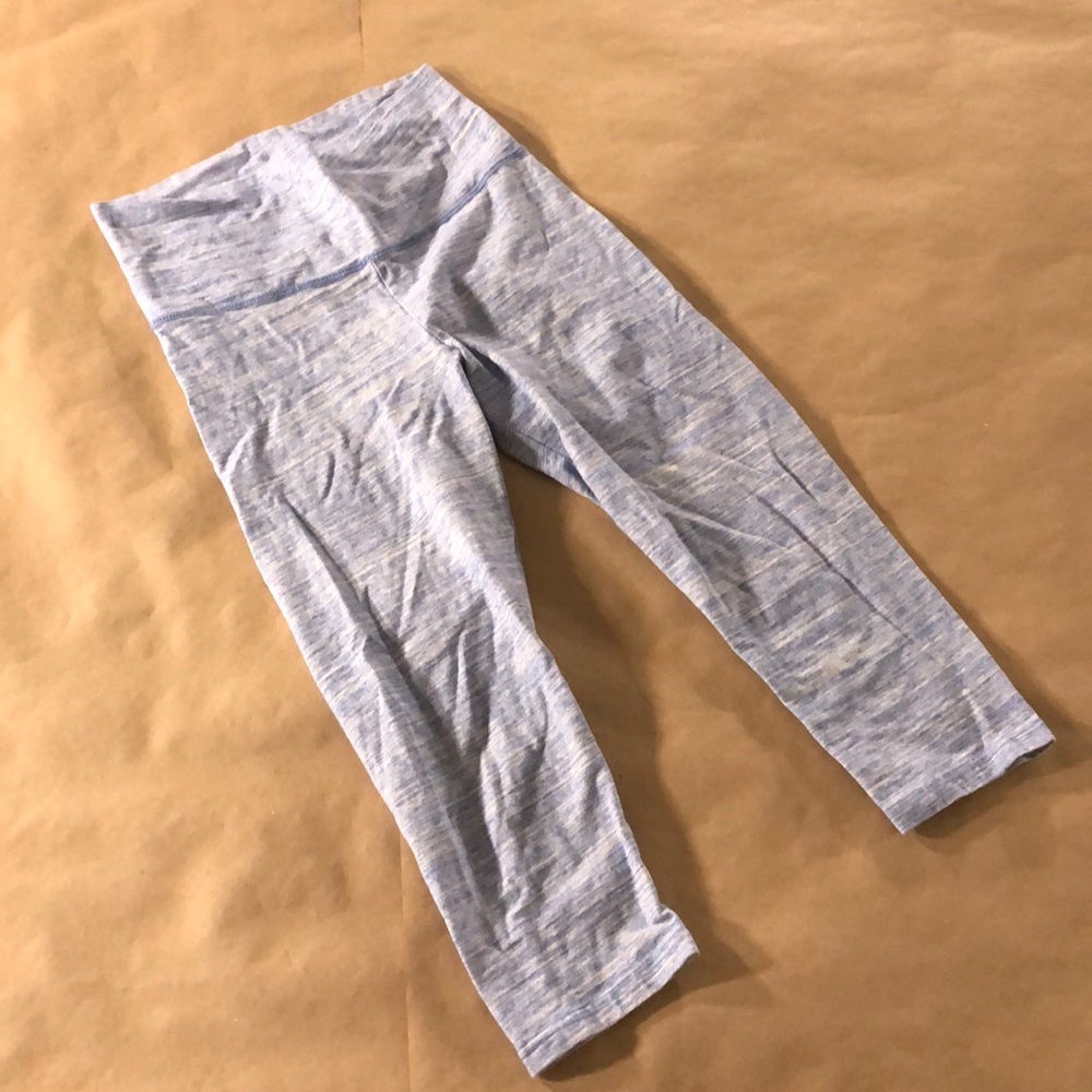 Aerie Blue Heathered Cropped Leggings